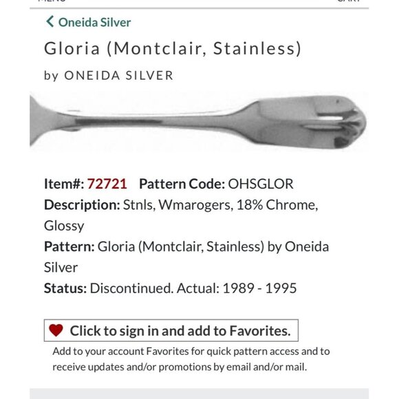 Oneida Silver Wmarogers Gloria Montclair Stainless Flatware Spoons Set Of 6 - Picture 1 of 5